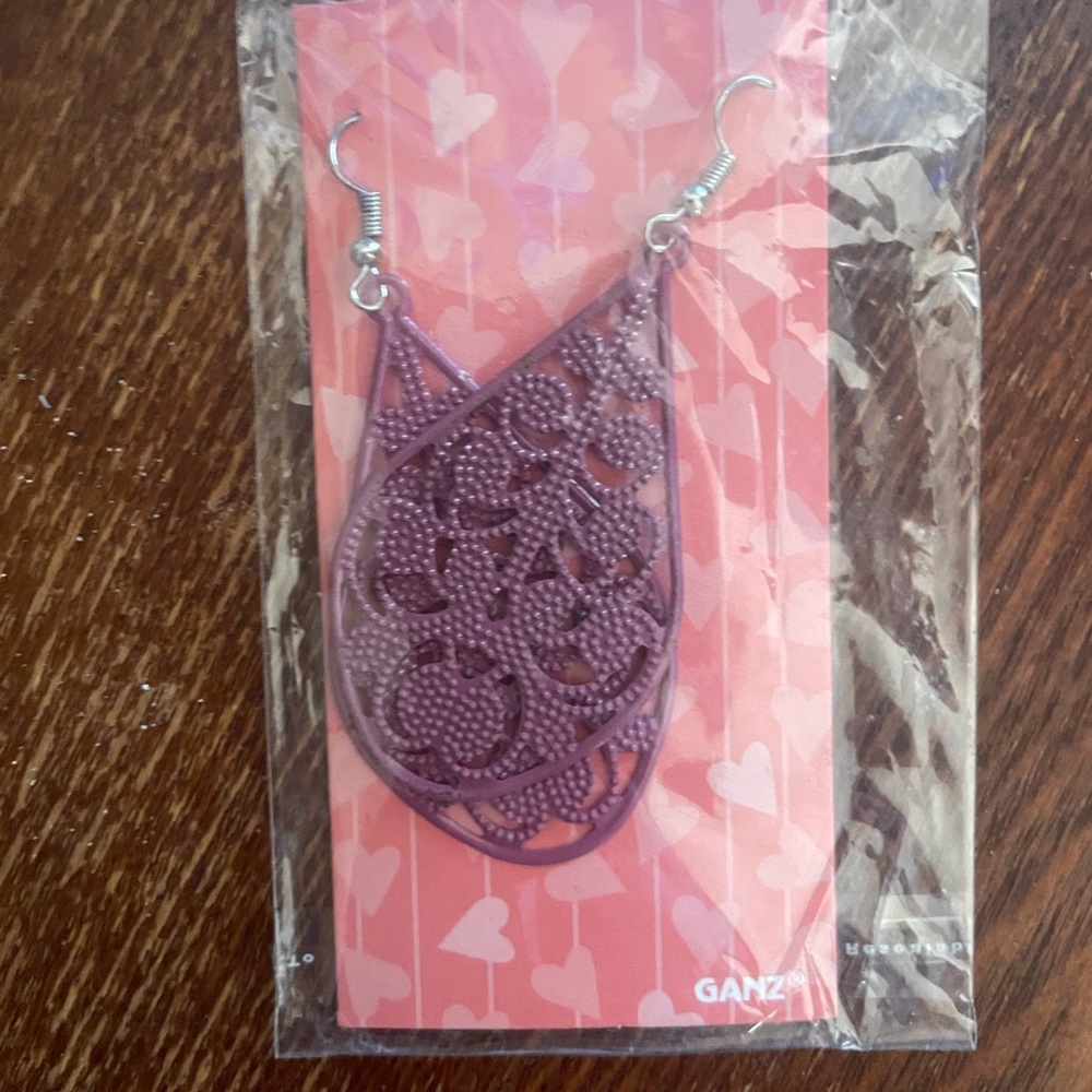 Purple earrings